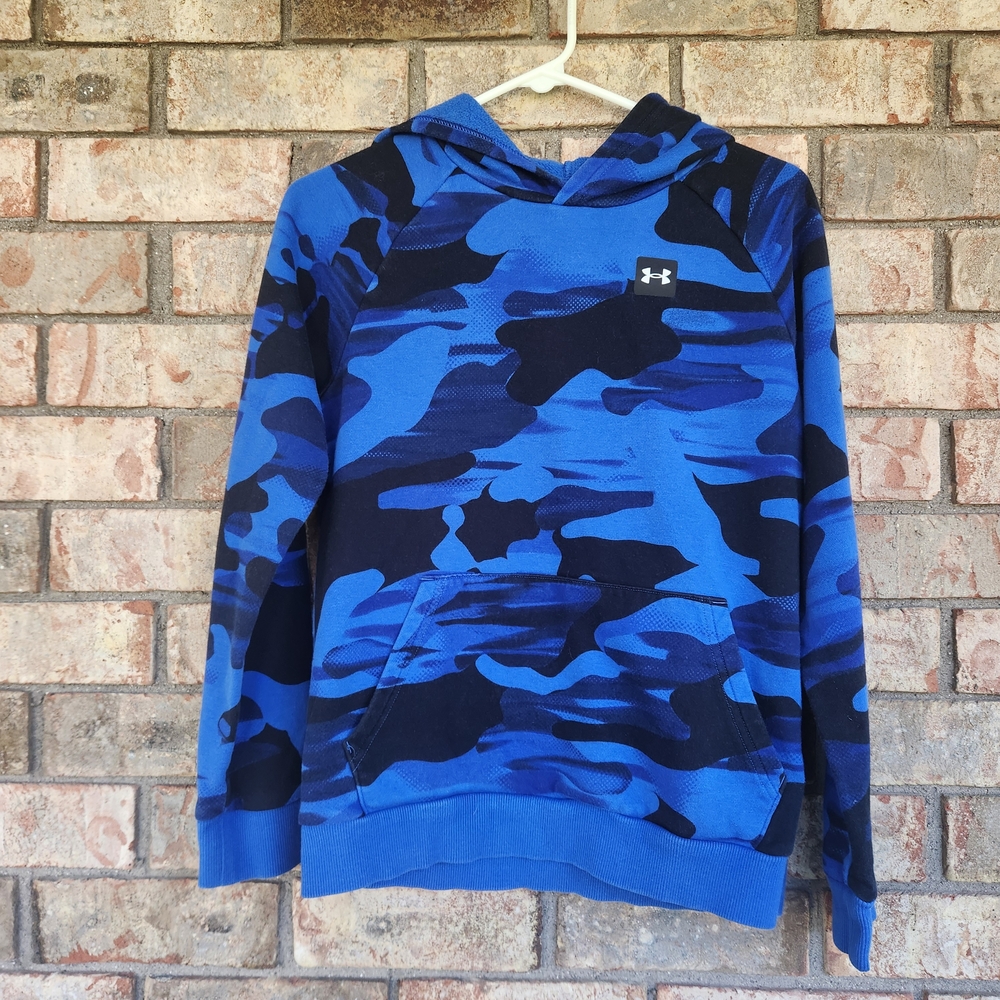 Under Armour Kids Blue and Black Camo Hoodie